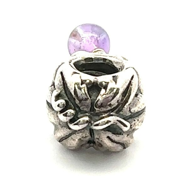 Retired Pandora Sterling Silver 790481 Amethyst Grapes Dangle Charm Bead! 57 - Picture 6 of 10